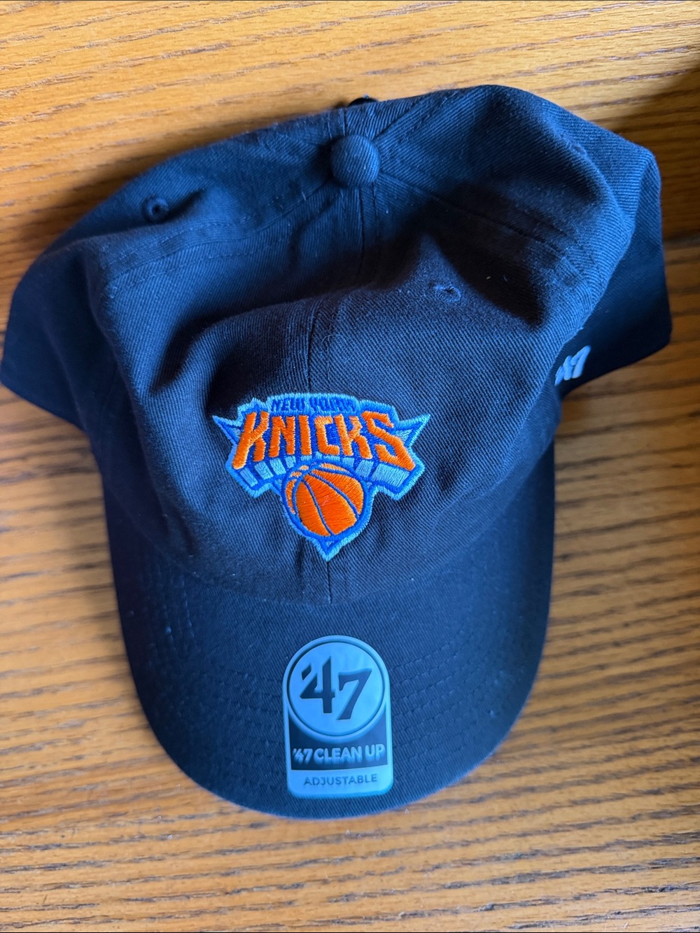 New York Knicks Black '47 Clean Up Adjustable Cap